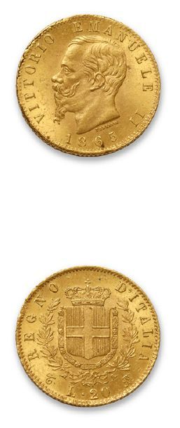 null ROYAUME d’ITALIE: Victor Emmanuel II (1861-1878)
20 lire or. 1865. Turin. Fr....