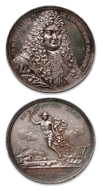 null LOUIS XIV
1693. M. Le Tellier, M. de Louvois, AD NUTUM REGIS.
Argent. 48 mm....