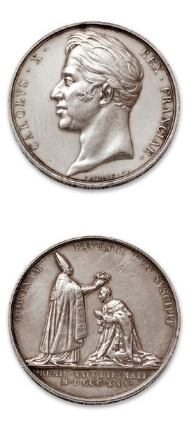 null CHARLES X
1825. Sacre de Charles X (29 mai 1825). Gayrard. Argent.
41 mm. M.M....