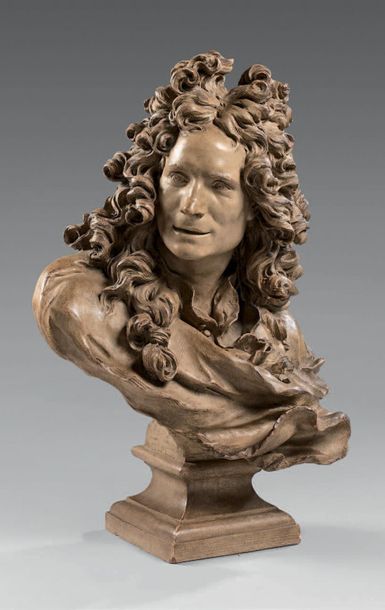 D'après JEAN-JACQUES CAFFIERI Terracotta bust of Corneille van Cleve.
Height: 64...