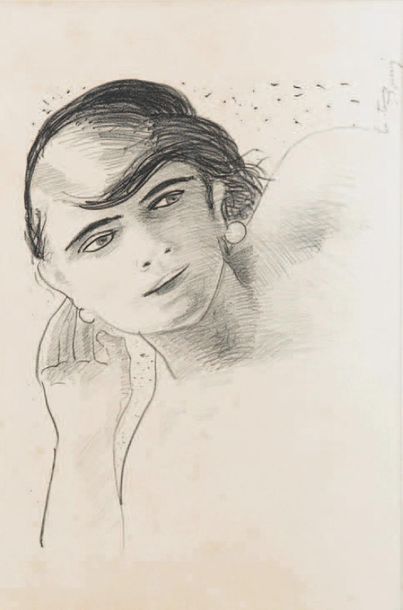 André DERAIN (1880-1954) 
Portrait de femme
Lithographie, contresignée.
53,5 x 35,5...