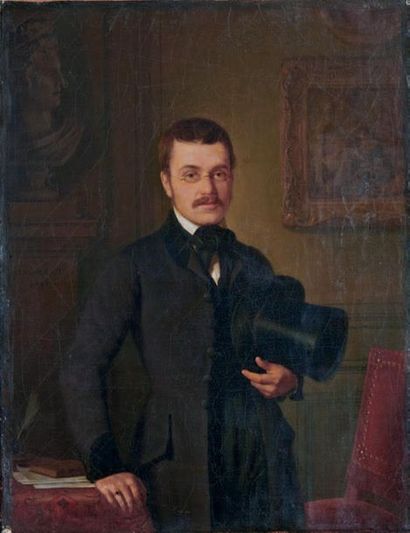 Anselme TRIMOLET (1798-1866) 
Portrait d'homme, 1841
Huile sur toile, signée et datée...
