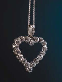 Articulated necklace in white gold (750 thousandths)...