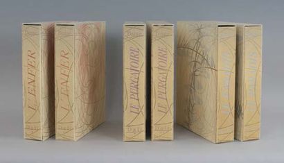 Salvador DALI -DANTE La Divine Comédie Ensemble de six volumes in-4° en feuilles,...
