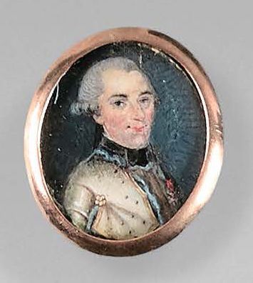 École FRANÇAISE du XVIIIe siècle 
Portrait of a soldier wearing the Order of Saint...
