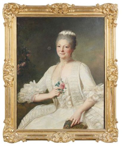École FRANÇAISE du XVIIIe siècle 
Portraits of Mr and Mrs de Laubagny de Metz
Two...