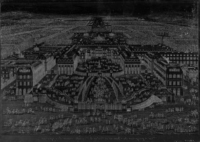 D'après Gabriel PÉRELLE Vue et perspective du château et jardin de Versailles comme...