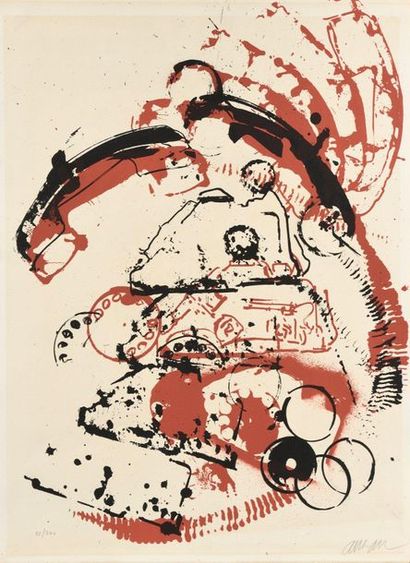 Fernandez Arman L'intérieur des choses I : le téléphone, 1971, lithograph, sheet...