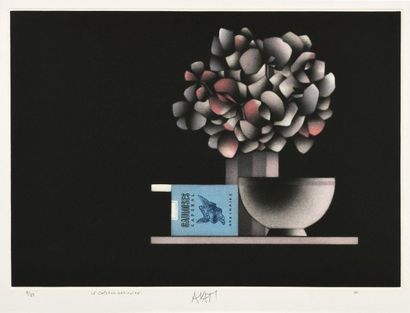 Mario AVATI Le Caporal ordinaire, 1980, black, 29 x 40 cm, margins 38 x 48 cm (Passeron...