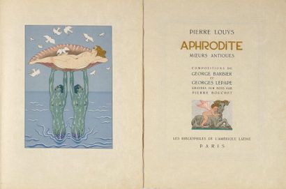 George BARBIER et Georges LEPAPE / Pierre LOUYS Aphrodite, moeurs antiques, Les Bibliophiles...