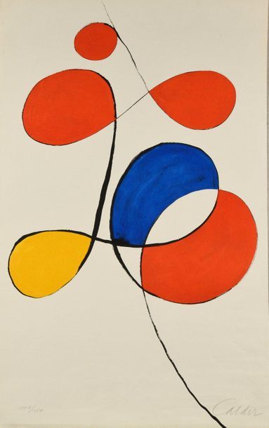 Alexandre Calder Untitled, 1973, lithograph, sheet 67 x 42.5 cm, nice colour proof...