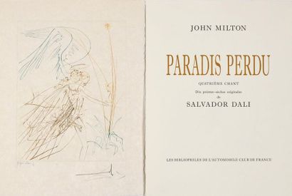 Salvador DALI / John MILTON Paradise Lost. Quatrième chant, Paris, Les Bibliophiles...