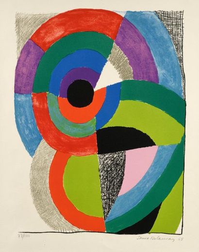 Sonia DELAUNAY Composition orphique, 1968, lithographie,
49 x 37,5 cm, marges 66...