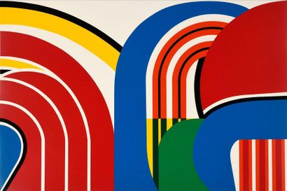 Jean Dewasme La Longue marche, complete suite of 14 plates, 1969, silkscreen prints,...