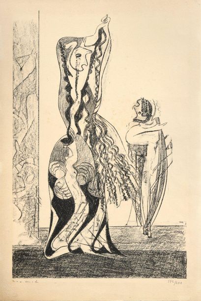Max ERNST La Danseuse, 1950, lithograph, 49 x 32,5 cm, margins
56 x 38 cm (Leppien...