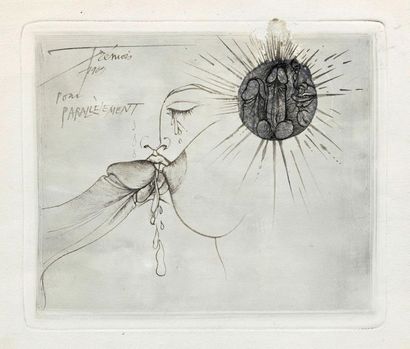 Pierre-Yves TRÉMOIS Composition érotique, 1969, plume et encre de Chine, 28 x 38...