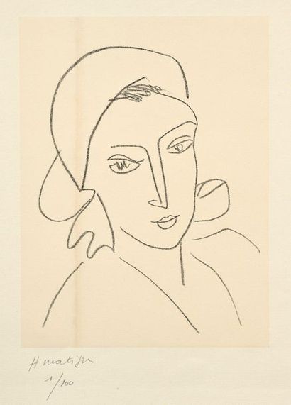 Henri MATISSE Catherinette, lithographie, 1946, 30,5 x 23 cm, marges
50 x 39 cm (Duthuit...