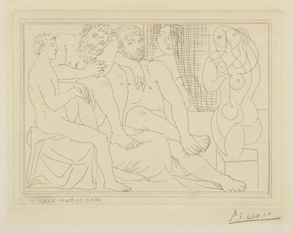 Pablo PICASSO Sculptors, Models and Sculpture, plate 41 of the Vollard Suite, 1933,...