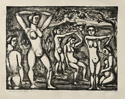 GEORGES ROUAULT Automne, 1933, lithographie, 44 x 57,5 cm, marges
56 x 73 cm (Rouault...