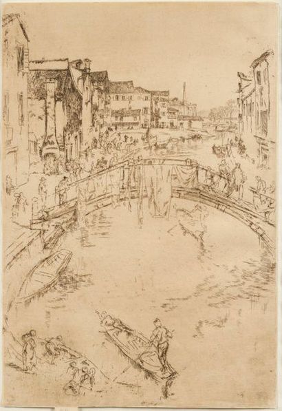 James Abbot McNeill WHISTLER The Bridge, Santa Marta, 1879-1880, etching, 29 x 19.8...