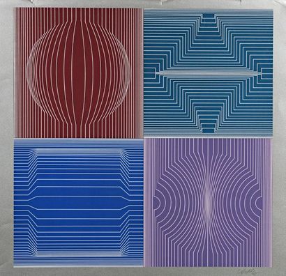 Yaacov Agam Untitled, silkscreen, 74 x 60, margins 93 x 76 cm, nice artist's proof...