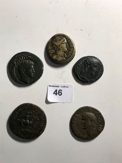 null Medium bronze: 5 copies. Julius Caesar - Augustus
- Agrippa - Nero - Drusus.
Various...