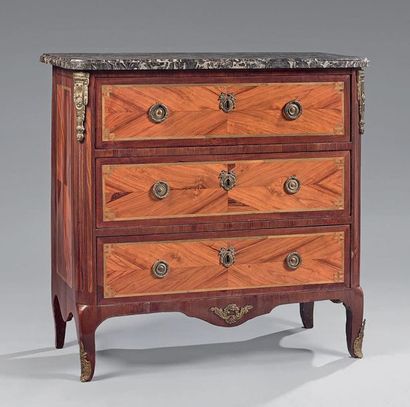 Small chest of drawers in rosewood veneer,...
