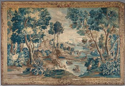 Wool and silk tapestry decorated with numerous...