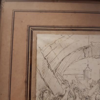 Giandomenico Tiepolo (1727-1804) 
Le Christ flagellé
Plume et encre noire, signé...