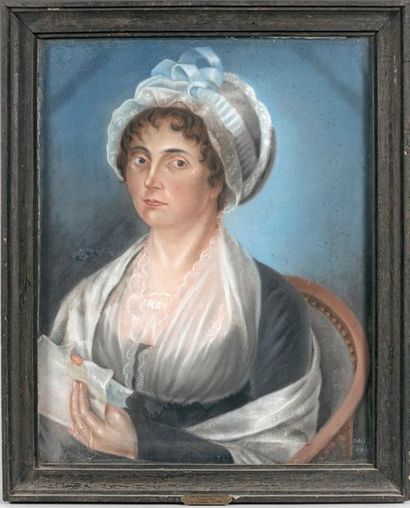 Marie-Joseph Pons de TOULOUSE-LAUTREC (1788-1878) 
Portrait d'Élise de Ferrand-Vizols,...