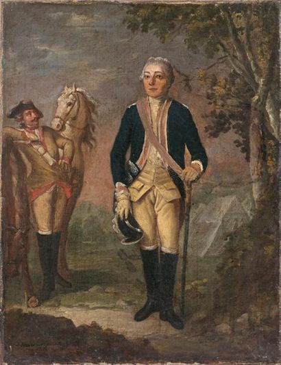 Johann HEINSIUS (1740-1812) 
François d'Arroux de la Serre, son aide de camp et son...