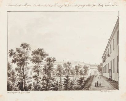 Fulvia CRIVELLI Vue d'une partie du jardin Crivelli, 1821 Plume, encre noire et encre...