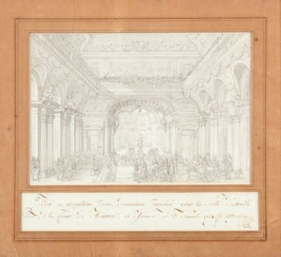 François-Ignace MANGIN (Pontà-Mousson, 1742 - Paris, 1809) 
Projet de décoration...
