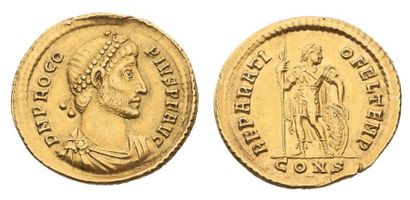 null PROCOPE (365-366) Solidus. 4,51 g. Constantinople (365). Son buste diadémé et...