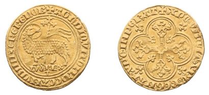 null LOUIS X, le Hutin (1314-1316) Agnel d'or (6 mai 1315). 3,71 g. Agneau pascal...