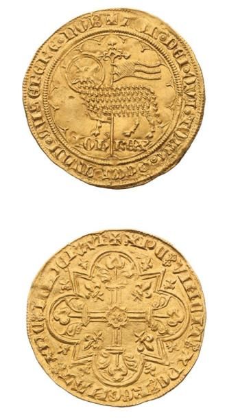 null JEAN II le BON (1350-1364) Mouton d'or (17 janvier 1355). 4,68 g. Agneau pascal...