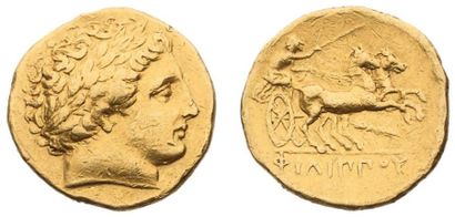 Macédoine ROYAUME DE MACÉDOINE Philippe II (359-336 av. J.-C.). Statère d'or. 8,58...