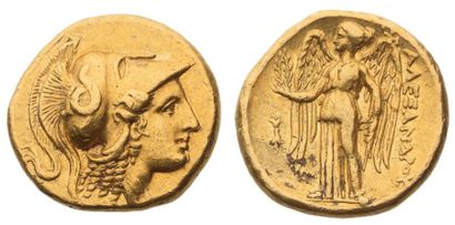 Macédoine Alexandre III (336-323 av. J.-C.). Distatère d'or. 17,20 g. Amphipolis...