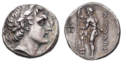 Macédoine ÉTOLIE Monnayage Fédéral (279-178 av. J.-C.). Statère. 10,27 g. Tête virile...