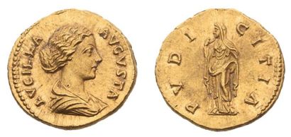 null LUCILLE, épouse de Lucius Vérus (+ 182) Aureus. 7,33 g. Rome (168-196). Son...