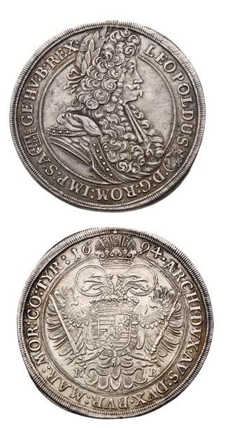 AUTRICHE - HONGRIE - ALLEMAGNE VILLES D'EMPIRE LÉOPOLD 1er (1657-1705) Thaler. 1694....