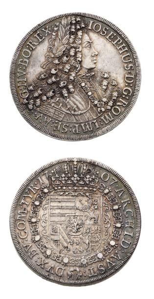 AUTRICHE - HONGRIE - ALLEMAGNE VILLES D'EMPIRE JOSEPH 1er (1705-1711) Thaler. 1707....