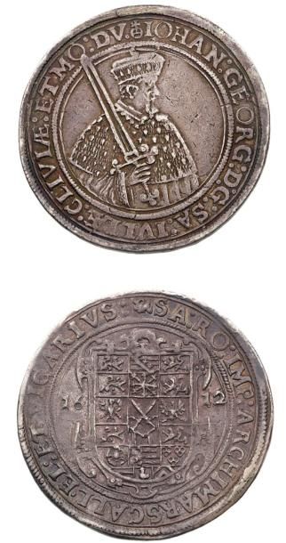 LIGNE ALBERTINE JEAN-GEORGES 1er et AUGUSTE de NAMBOURG (1611-1615) Thaler. 1612....