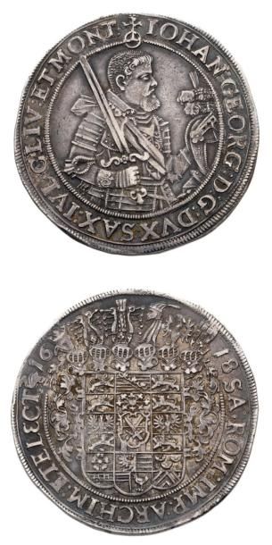 LIGNE ALBERTINE JEAN-GEORGES 1er (1615-1656) Thaler. 1618. D. 7591. TTB à superb...