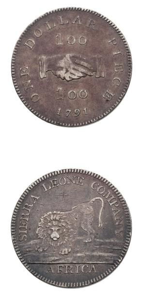 SIERRA LÉONE Dollar. 1791. KM. 6. TTB.