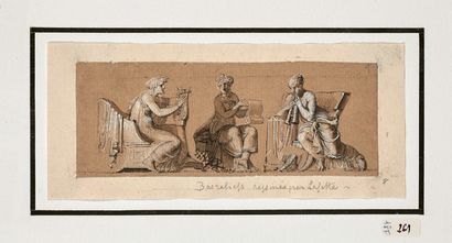 Attribué à Louis LAFITTE (1770-1828) 
Allégories de la Danse, de la Musique et de...