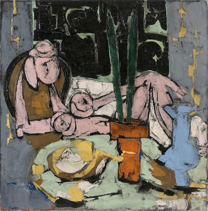 Claude VENARD (1913-1999) 
Nu rose
Huile sur toile, signée en bas vers la droite.
100...