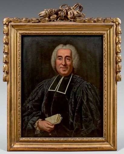 École FRANÇAISE du XVIIIe siècle Portrait de magistrat
Huile sur toile.
Cadre en...