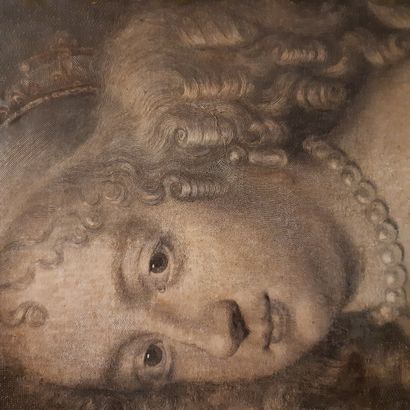 Robert NANTEUIL Louis XIV, burin, feuille environ 50 x 41,5 cm, probablement légèrement...
