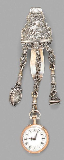 Set of three chatelaines, two in openwork...